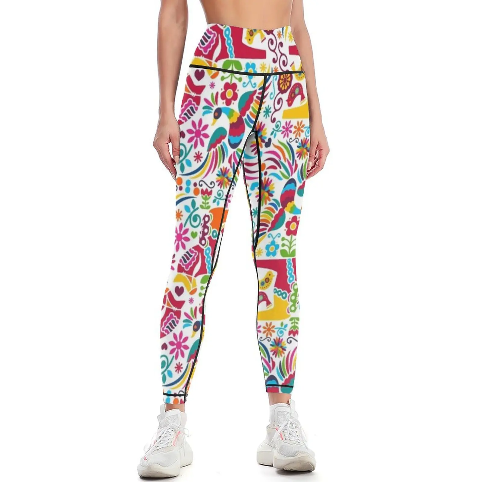 Mexican Otomi Leggings Pants sport fitness set gym gym's clothing Womens Leggings