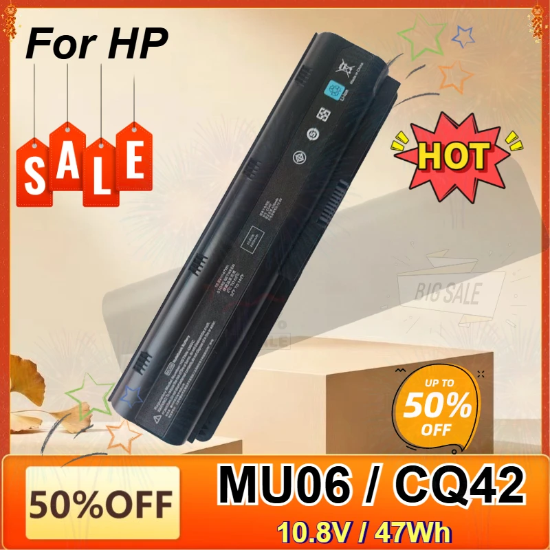 MU06 Battery for HP Spare 593553-001 Compaq Presario CQ32 CQ43 CQ42 G32 Pavilion DM4 G4 G6 G7 DV7-6000 DV3-4000 DV5-2000 DV63000