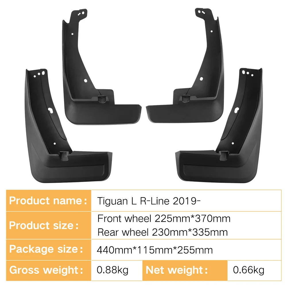 For Tiguan L R-Line 19-24 Car mudguard decorative panel, tire mudguard, wheel hub mudguard Beautify car wheels auto parts