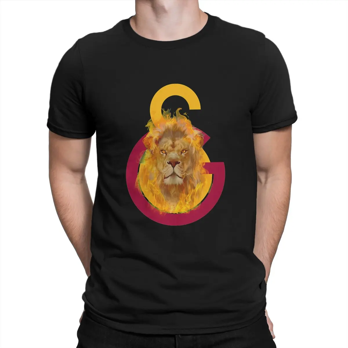 G-Galatasaray Men's TShirt Aslan Fire Individuality T Shirt Harajuku Sweatshirts Hipster