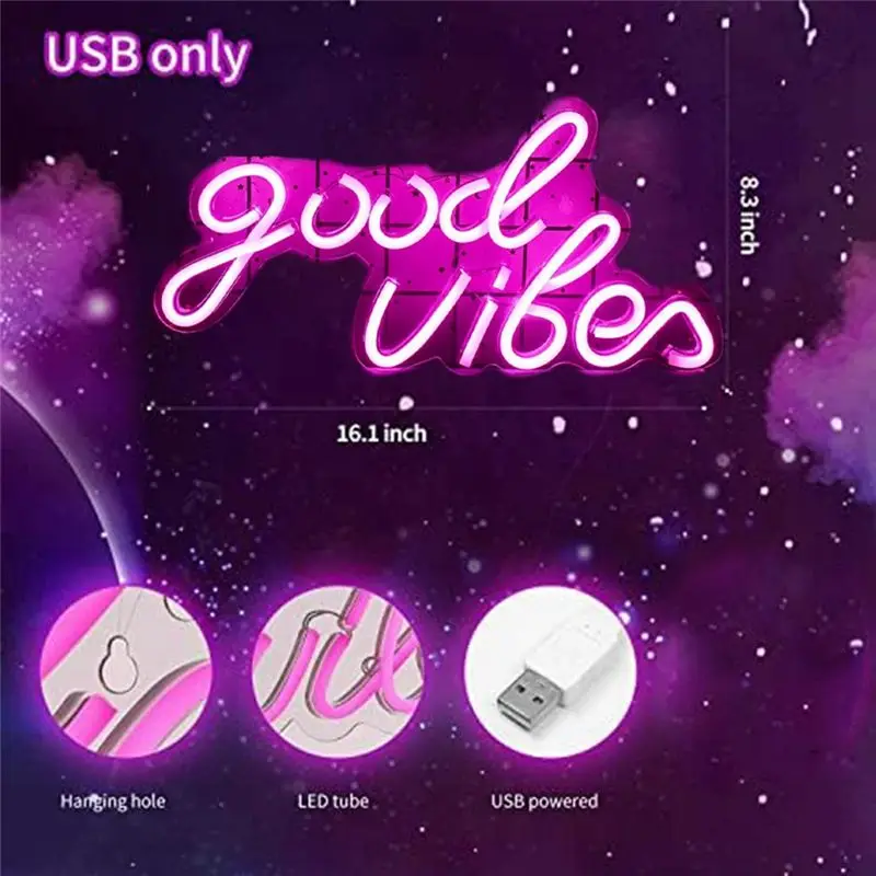 abab-グッドバイブス-ネオンサイン-ウェディング-ウォールハンギング-usb-led-ネオンライトサイン-led-ナイトライト-寝室の装飾-部屋の装飾用