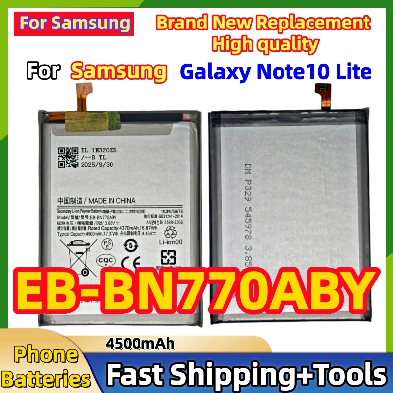Brand New Replacement High Quality EB-BN770ABY 4500mAh Battery For Samsung Galaxy Note10 Lite Phone Batteries Fast Shipping+Toos