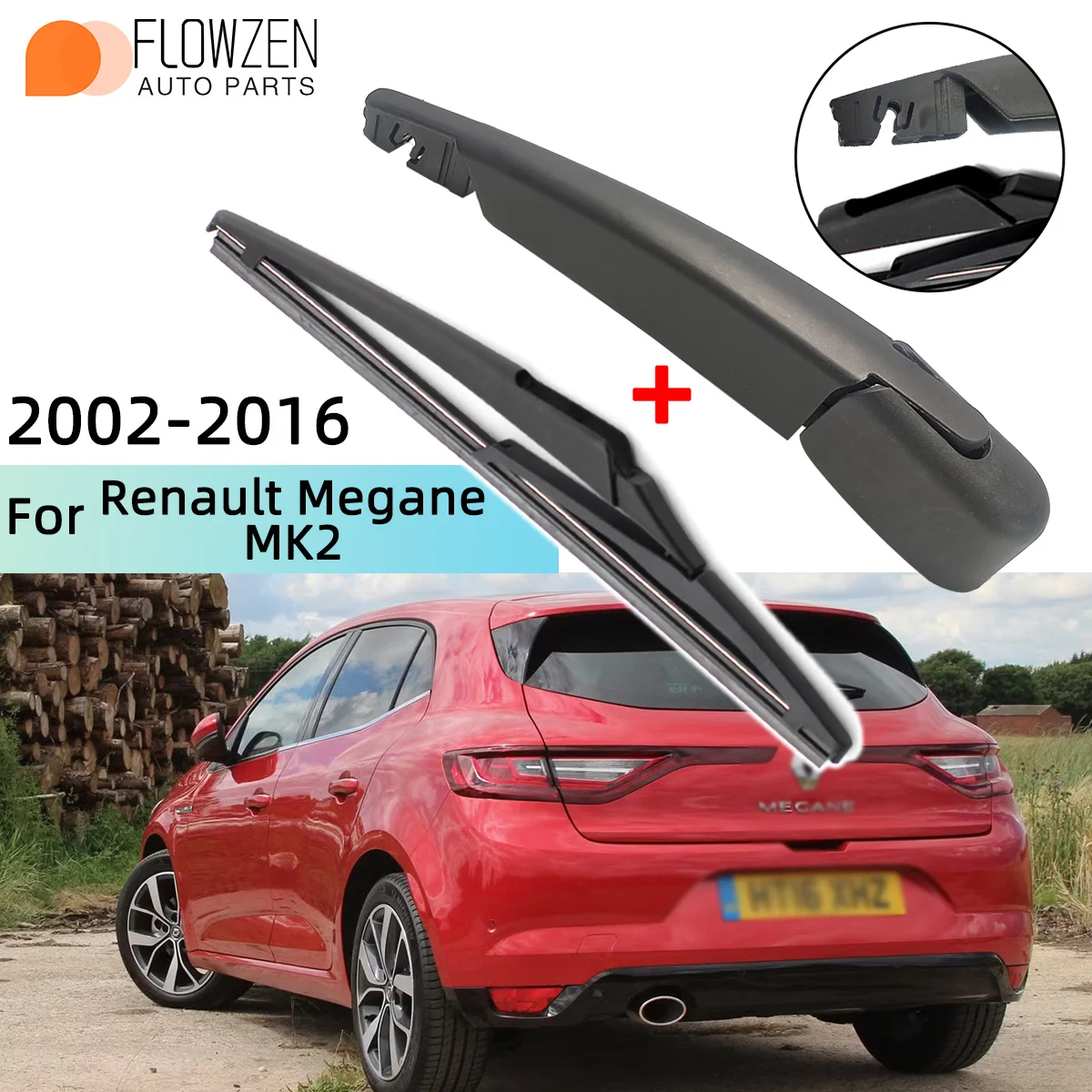 Hinten Scheibenwischerblatt Wischerarm Kit Für Renault Megane MK2 2002--2016 Windschutzscheibe Scheibenwischer Bürsten Reinigung Zubehör