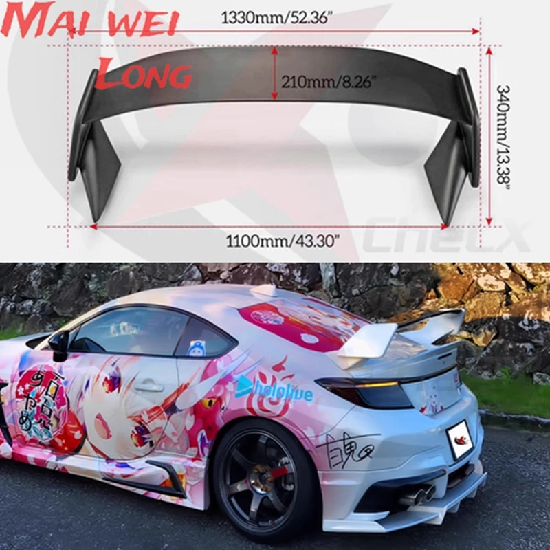 For Subaru BRZ Toyota GR86 Trunk Spoiler 2021 2022 2023 2024 High Quality ABS Plastic Unpainted Spoiler Trunk Boot Wing Spoiler