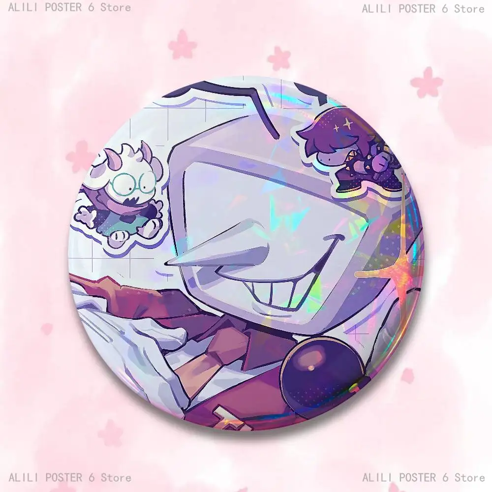 D-Deltarune Tenna Badges 25 32 44 58 75 mm Round Cosplay Pin Bag Decor Fans Collect Friends Gifts Brooch Souvenir - view 6