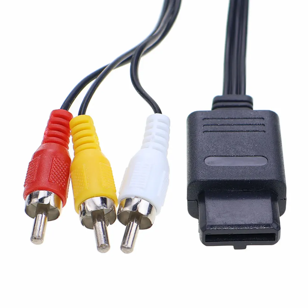 JCD 1.8m AV Audio Cable Composite Video Cord 6 Feet Line Compatible For N64/GameCube/NGC SNES SFC TV Cord Wire Game Console