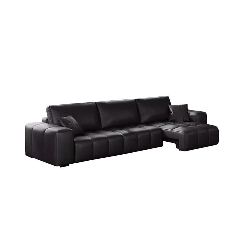 

Italian minimalist leather pixel module tofu sofa