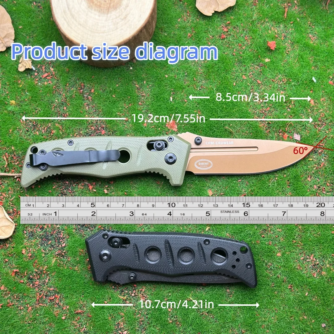 Faca dobrável BM 273, processo de moagem de precisão CNC, cabo de fibra de vidro G10, equipamento pós-apocalíptico