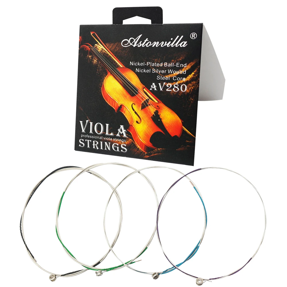 Viola Strings AV280 High Quality Steel Core Strings Nickeil Silver Wound String Viola Universal String Instrument Accessories