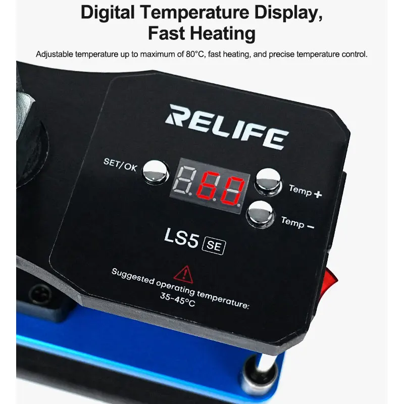 RELIFE LS5 SE Presión de calentamiento y retención Temperatura ajustable, para laminación de pantallas, refuerzo de marco