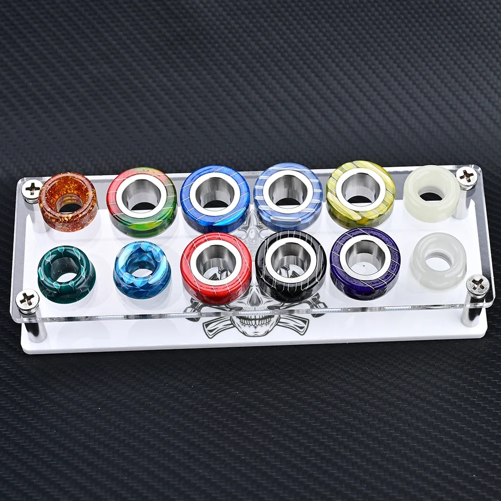 حامل عرض طرف التنقيط Wolfcoolvape 810 يتضمن 12 قطعة من أطراف التنقيط ذات الألوان العشوائية منظم مكتب لحامل ملحقات Vape #6