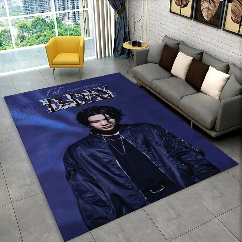 Tapete Kpop B-BTS SUGA Agust D Yoon Gi para Sala de Jogos, Quarto, Sala de Estar, Sofá, Decoração de Casa, Tapete Antiderrapante, Presente