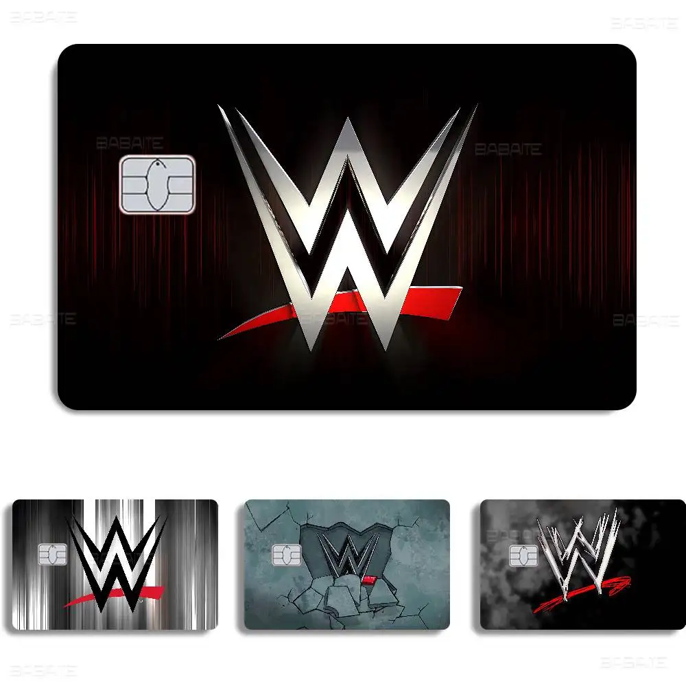 Pegatinas para tarjetas de crédito W-WWE WrestleMania, sin residuos adhesivos, a prueba de agua, para tarjetas de crédito VISA, tarjetas de acceso al metro