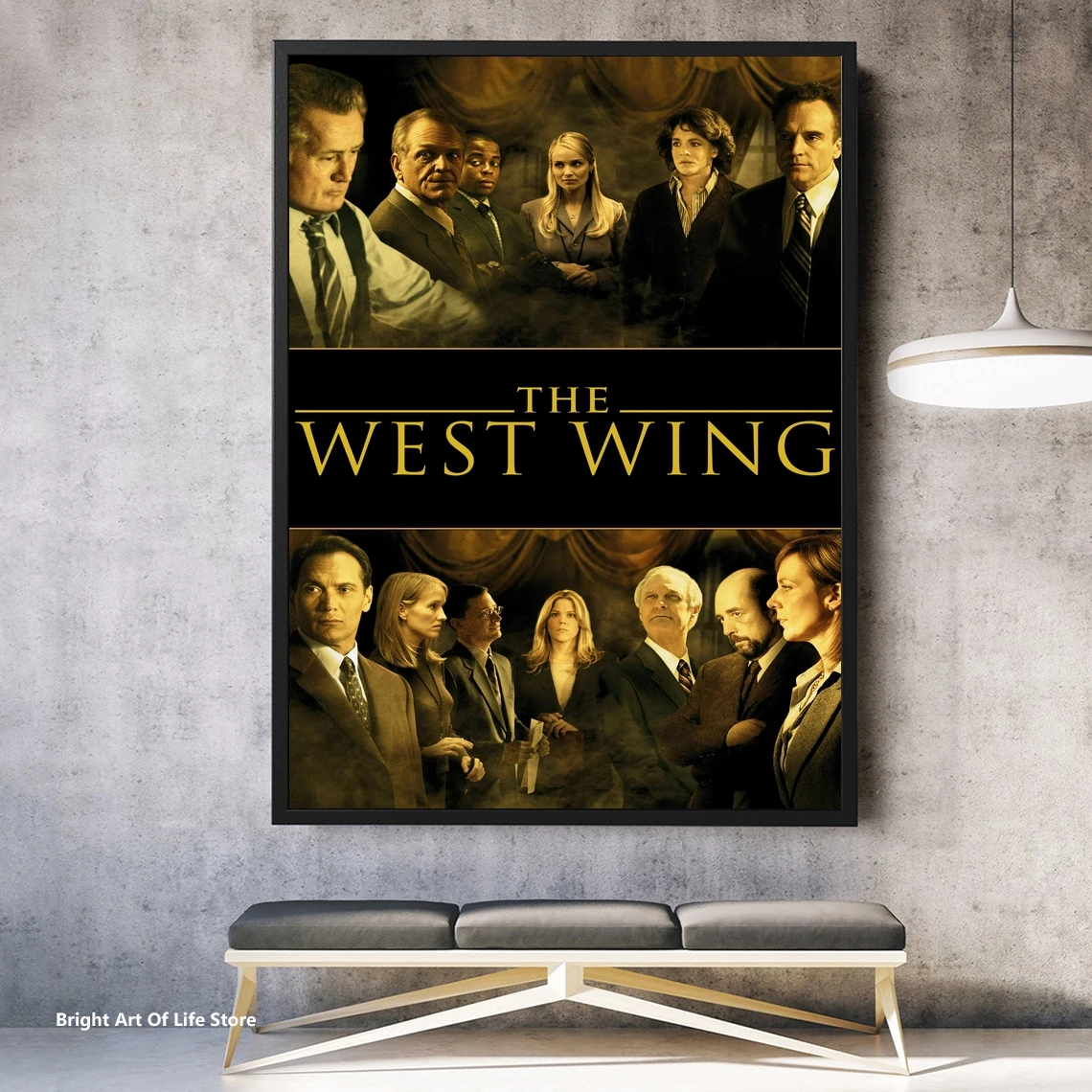 The West Wing TV Series Poster Canvas Print Star Actor Music Poster Photo Home Decor Wall Art (Unframed)