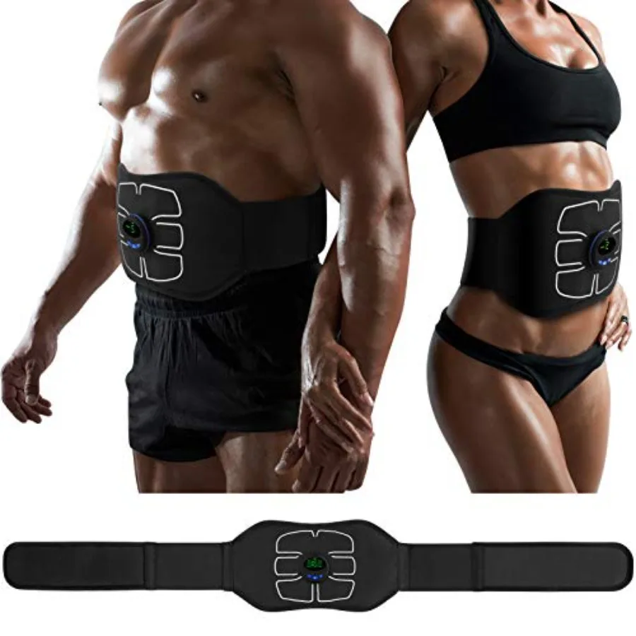 

MarCoolTrip MZ ABS Stimulator Ab Machine Portable Abdominal Toning Belt Workout Equipment for Home Office Fitness Training Blac