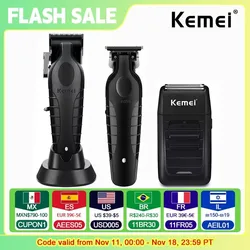 Kemei KM-2296 KM-2299 KM-1102 Hair Clipper Kit Men's Electric Shaver Hair Trimmer Machine Professional Hair Cutting Machine