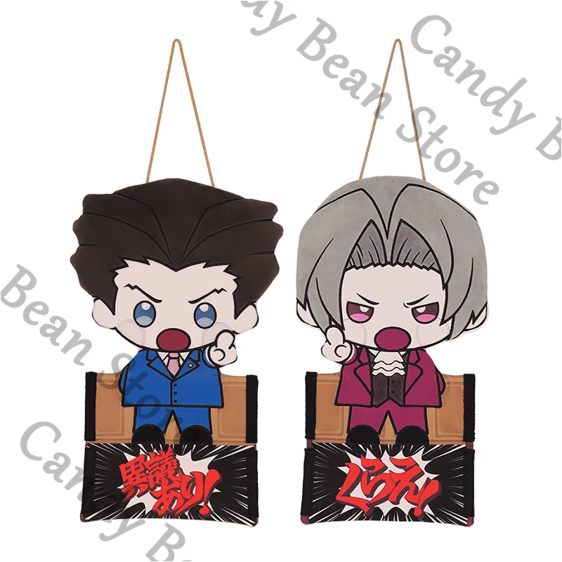 

Аниме Ace Attorney, натуральная Феникс Райт Майлз Эджворт, пушистая подвесная сумка для косплея, подвесные сумки для хранения с героями мультфильмов, рождественский подарок