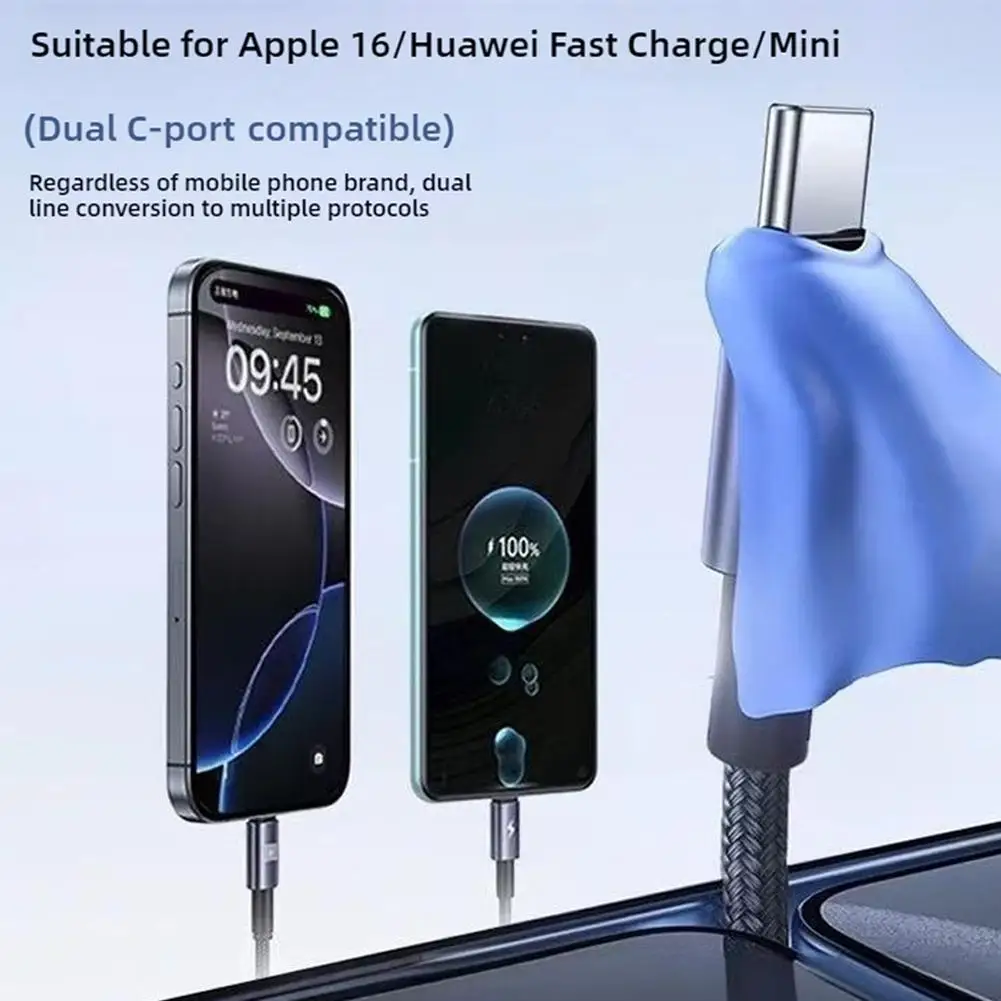 For Starlink Min Dual USB-C To DC One-to-two Power Cable PD100W Fast Charging Power Cable For Starlink Mini 160cm O3K8