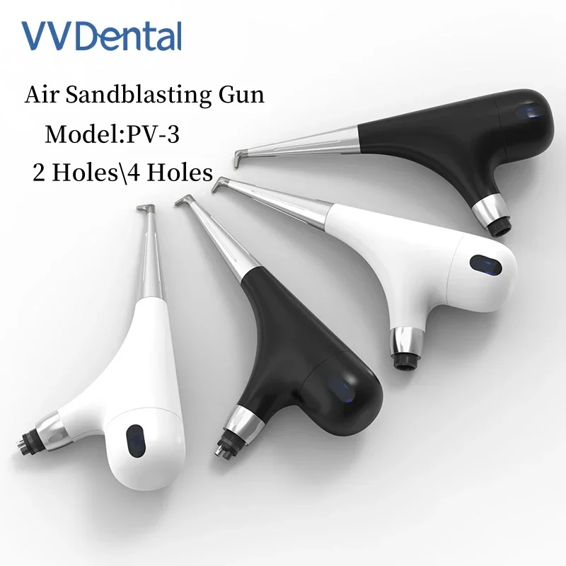 

VVDental PV-3 Air Sandblasting Gun Anti Suction Hygiene Handheld Polishing Machine Quick Connector 2/4 Hole Tooth Polishing Tool