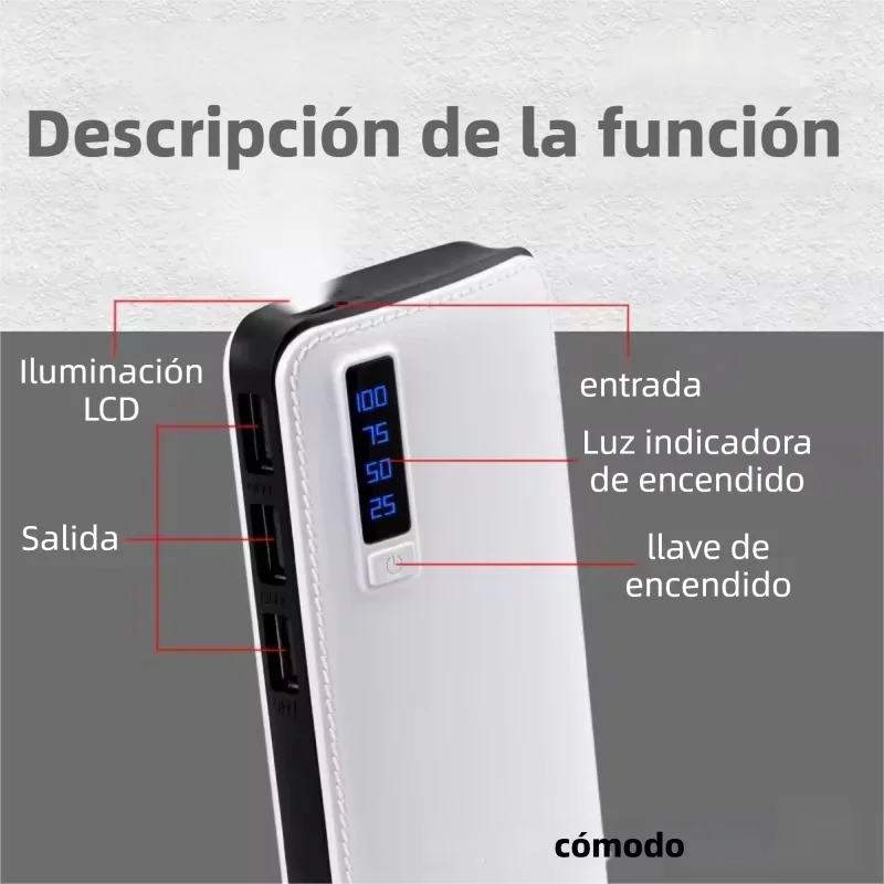 بطارية محمولة بقدرة 10000 مللي أمبير في الساعة مزودة بملمس جلدي و3 منافذ USB ومصباح يدوي. متوفر بألوان مختلفة.