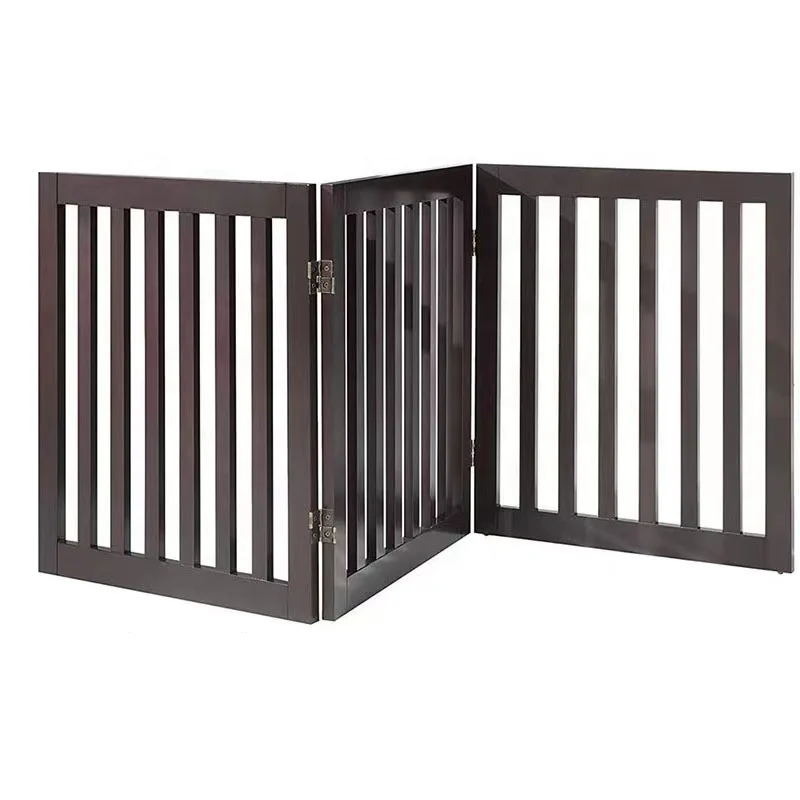 

Waterproof Dog Pet Fence Gate Isolation Separation Fence Indoor Freestanding Walk Through Wooden Dog Fence
