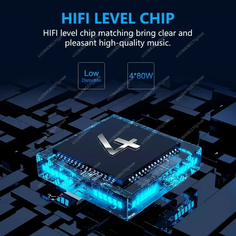 Amplificador de áudio do carro karaokê ktv com microfone sem fio do carro amplificador de potência dsp para android estéreo