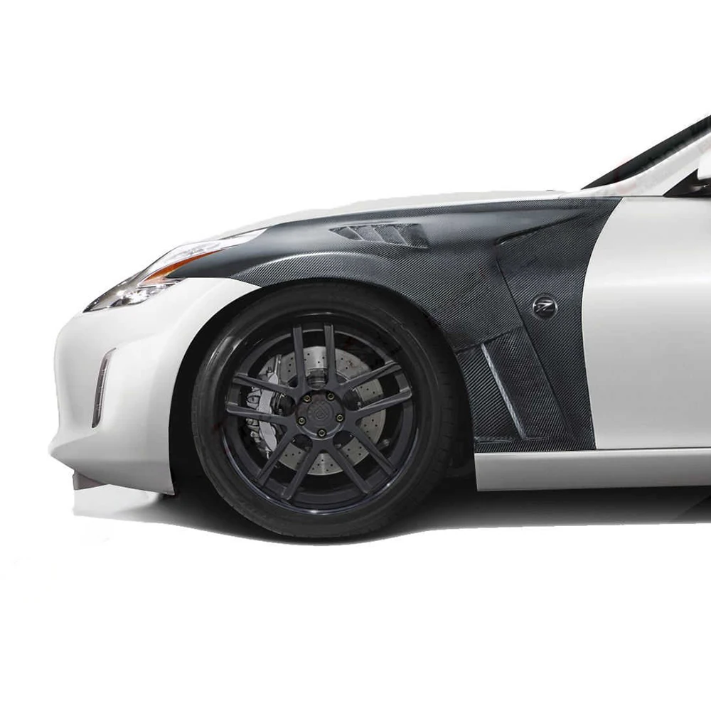 Carbon Fiber Fibre Side Bumper Front Fender Vents For Nissan 370z fenders Vented 2009-2020