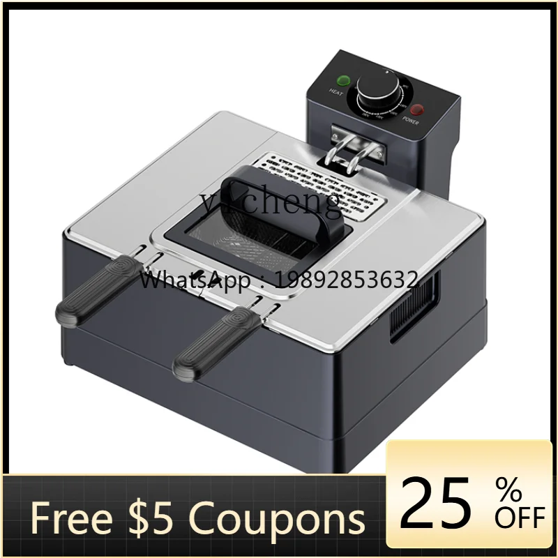 

Tqh Electric Fryer Large Capacity Thickened Multi-Functional Deep Frying Pan Stall Single Cylinder Deep-Fried Dough Sticks