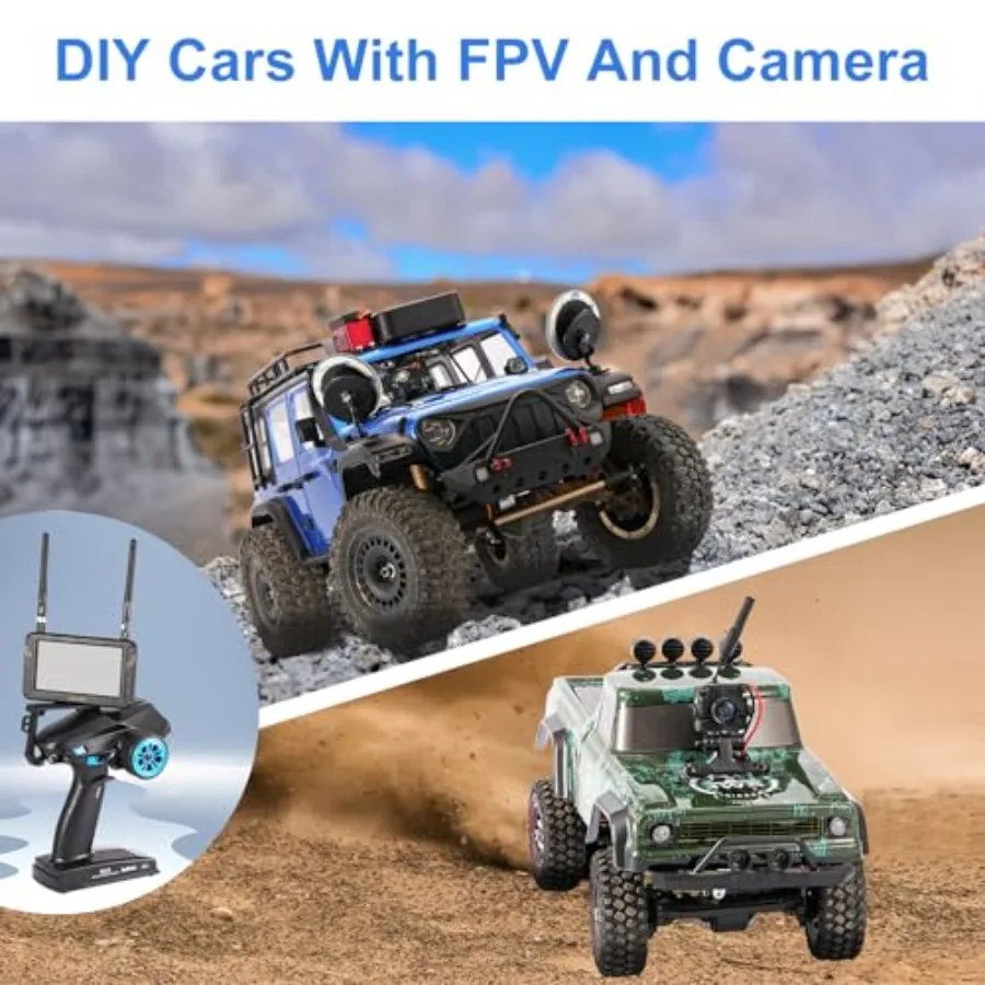 4.3'' FPV Monitor with 5.8G 40CH Camera Wireless LCD Display for RC Car Trucks Crawler Boats Tank Quadcopter Black