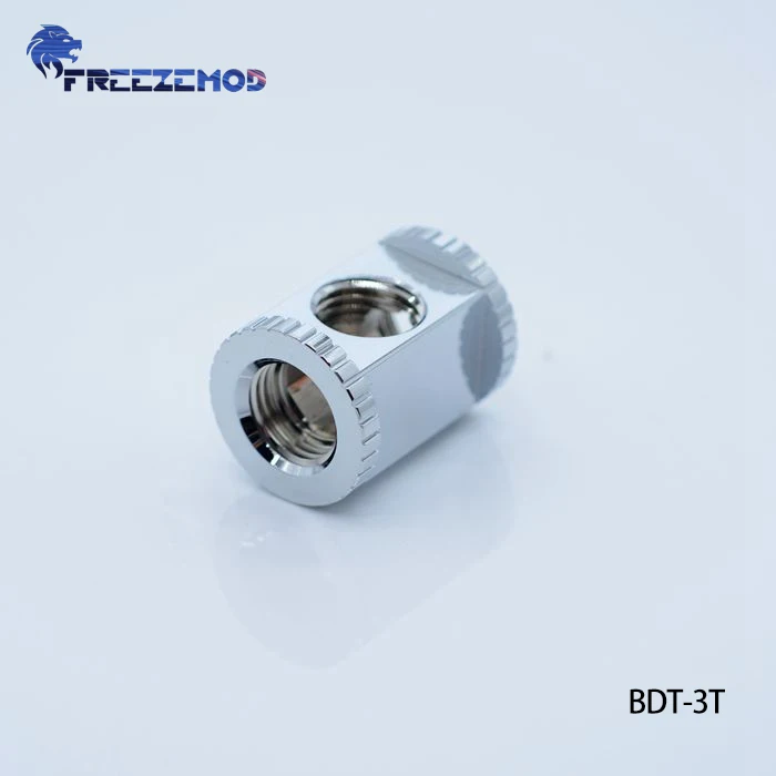 FREEZEMOD G1/4'' Multi-channel 3-way /4-way Internal Thread Rectangular Adapter Computer Pc Water Cooler Brass Fitting / BDT-3T