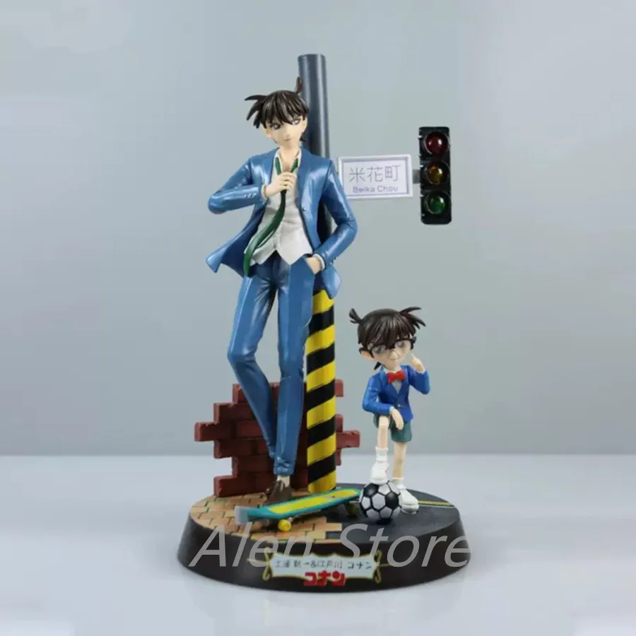 28cm Detective Conan Kudou Shinichi Figure Jimmy Kudo Case Closed Anime Figures Statue Pvc Collection Model Toys Birthday Gifts