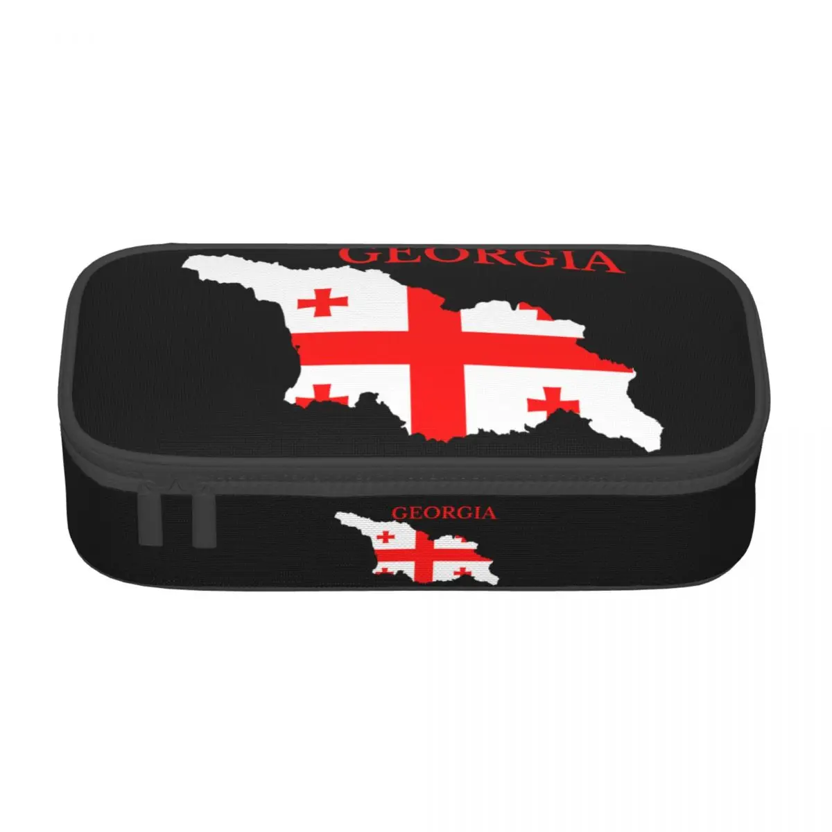 Customized Georgia Country Flag Map Cute Pencil Cases Large Capacity Georgian Proud Patriotic Pencil Box School Accessories