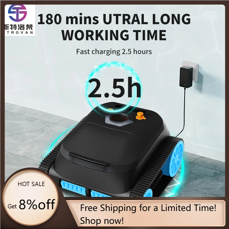 

STLF Advanced Intelligence Swimming Smart Cleaning Cordless Vacuum Wall Mounted Automatic Pool Cleaner Robot