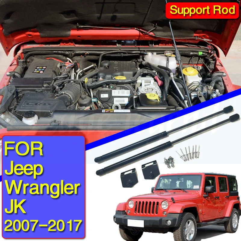 

Car Bonnet Hood Cover Lifting Support Spring Gas Shock Bracket Hydraulic Rod Strut Bars for Jeep Wrangler 2007 to 2017 JK