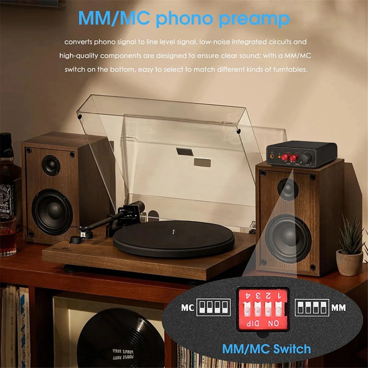 Мини MM/ Phono Stage RIAA предусилитель для LP виниловых поворотных столов/проигрыватели записей с 3,5 мм разъемом для наушников