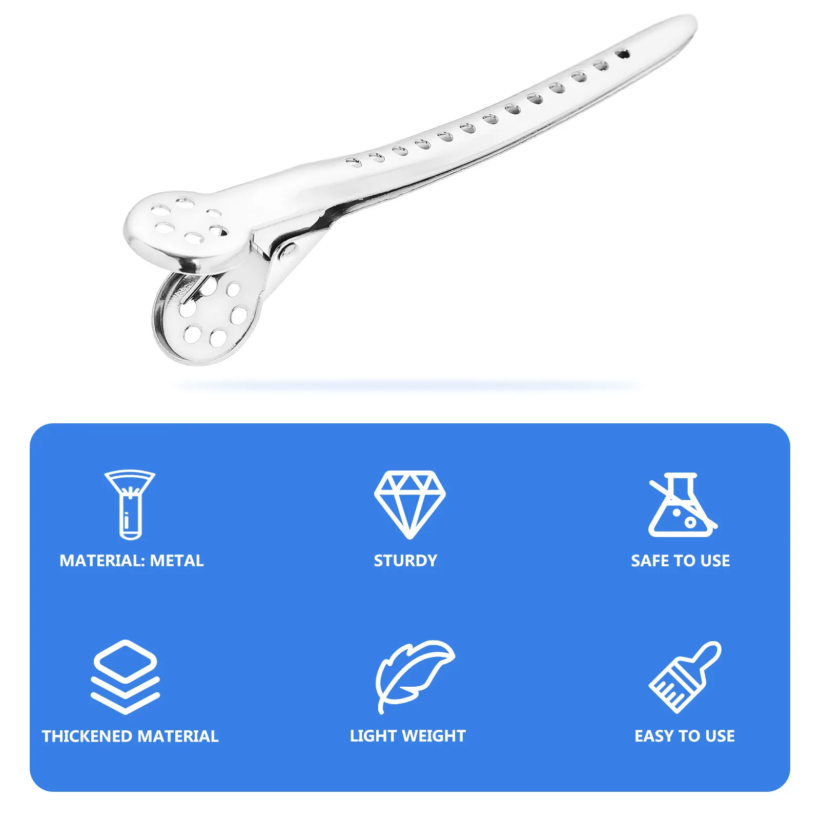 8Pcs Professional Metal Hairdressing Clips Traceless Hairpin Haircut Separating Clips Salon Store Hairdressing Hairpin