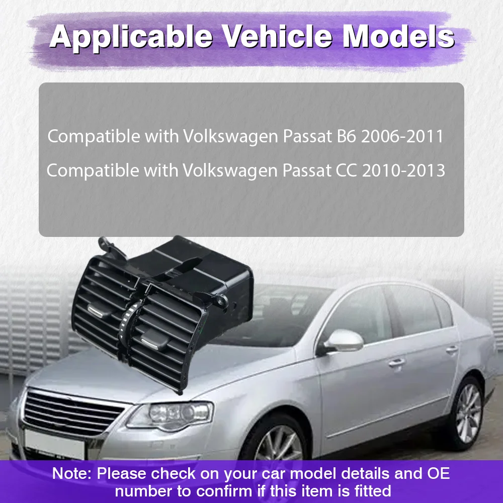 

Для VW Passat B6 2006-2011 CC 2010-2013 автомобильный задний центральный подлокотник, вентиляционное отверстие для кондиционера в сборе 3AD819203A, 3C0819203B
