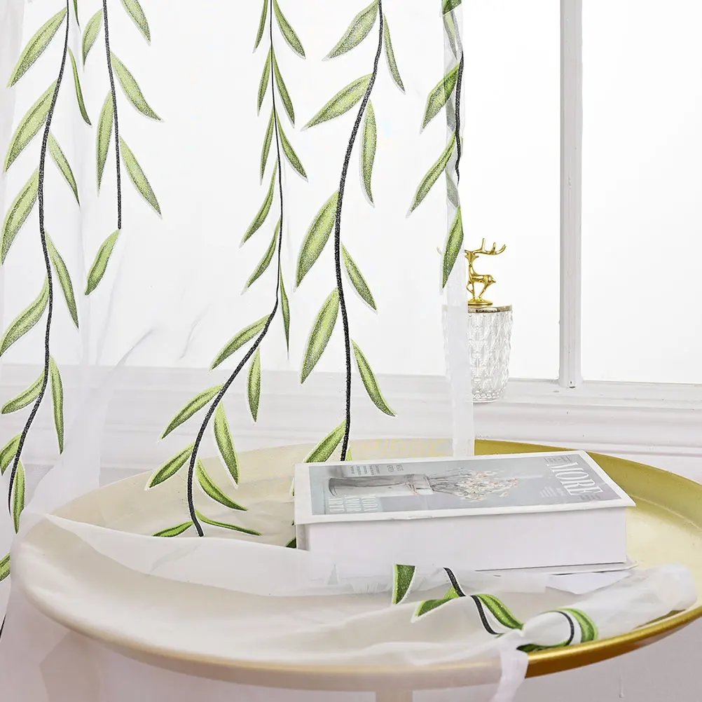 

Window Sheer Curtains Premium Polyester Textured Light Filtering Privacy Drape for Bedroom Living Room Bathroom Decor Elegant