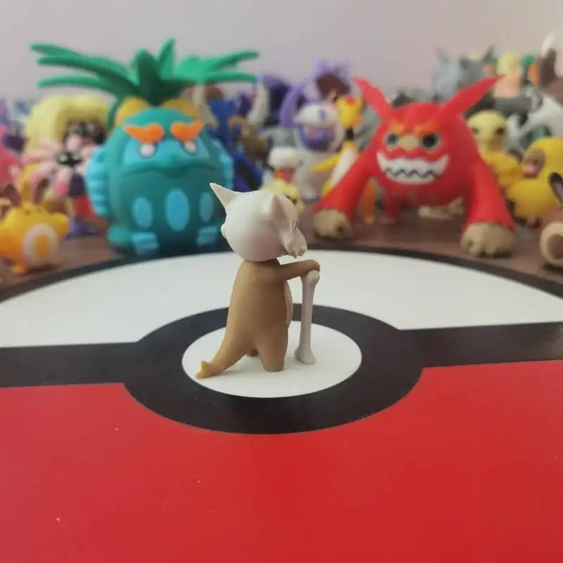 New Anime Marowak Figure Proportion World 1:20 Diy 3D Printing Cartoon Character Desktop Decoration Cute Model Children Toy Gift