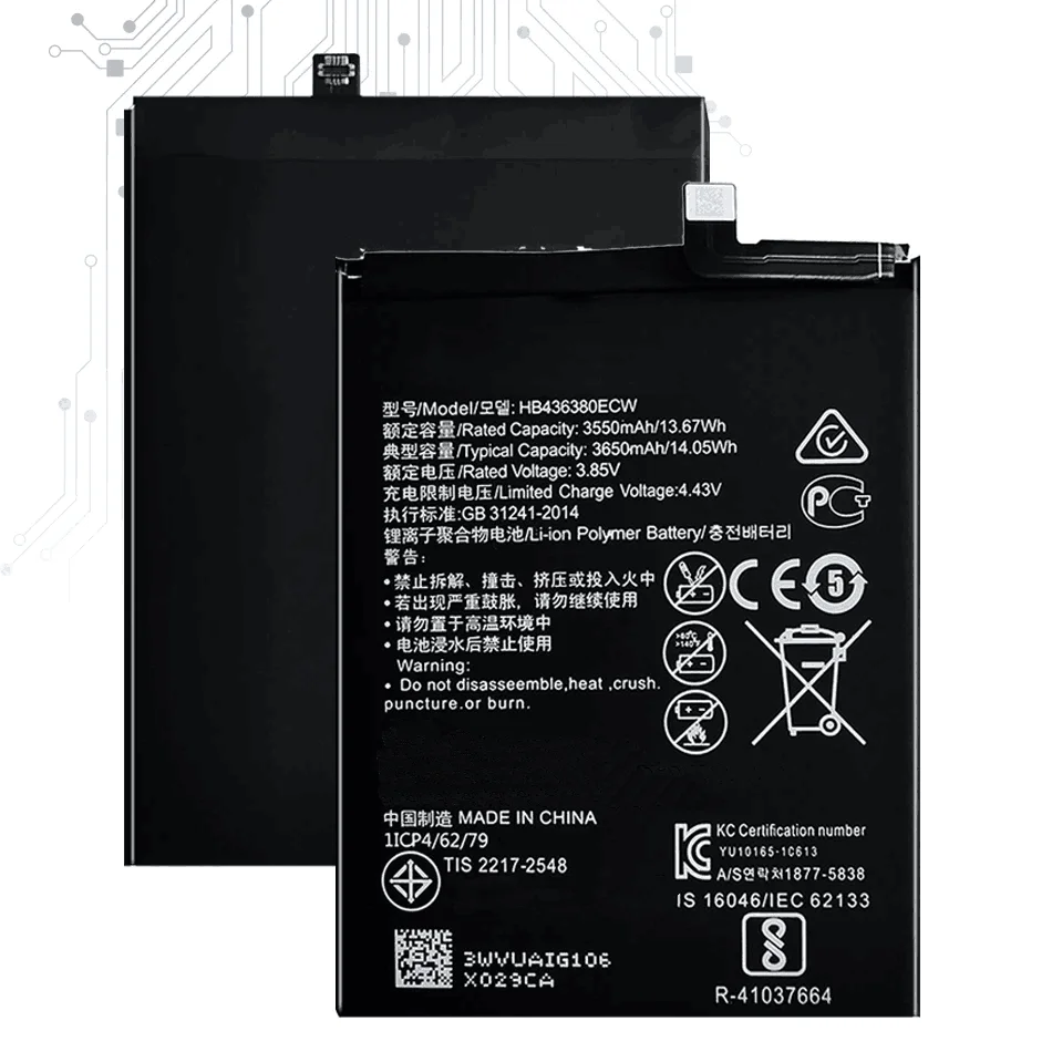 Battery HB436380ECW 3650Mah For Huawei P30 P 30 ELE-L09 ELE-L29 ELE-AL00 ELE-TL00 Bateria