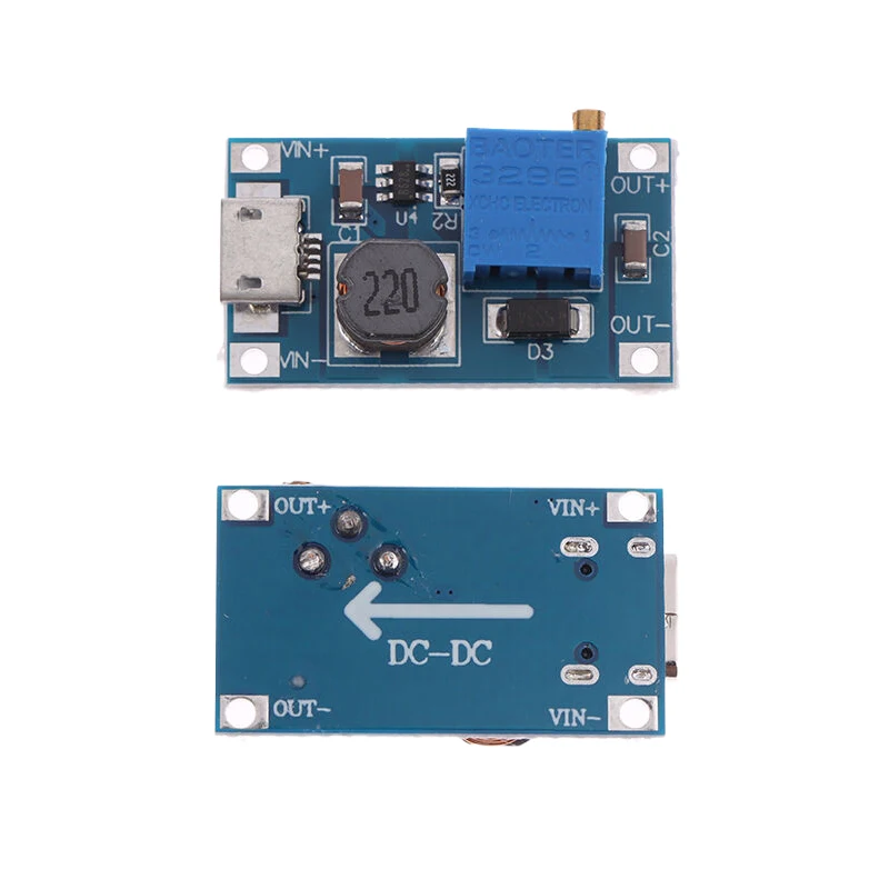1 шт., повышающий преобразователь постоянного тока в постоянный, повышающий преобразователь, модуль питания MT3608 Mico Type-C, интерфейсный модуль питания, регулятор напряжения постоянного тока