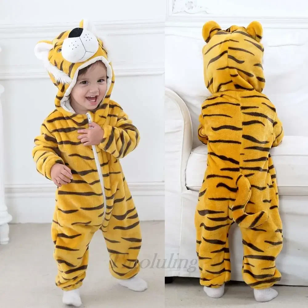 

Newborn Baby Rompers Winter Toddler Infant Frog Rabbit Lion Cat Kigurumi Onesies Kids Boys Girls Animal Costume Jumpsuit Pajamas