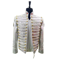Rare MJ Michael Jackson History Tour White Punk Jacket in England Style Formal Dress
