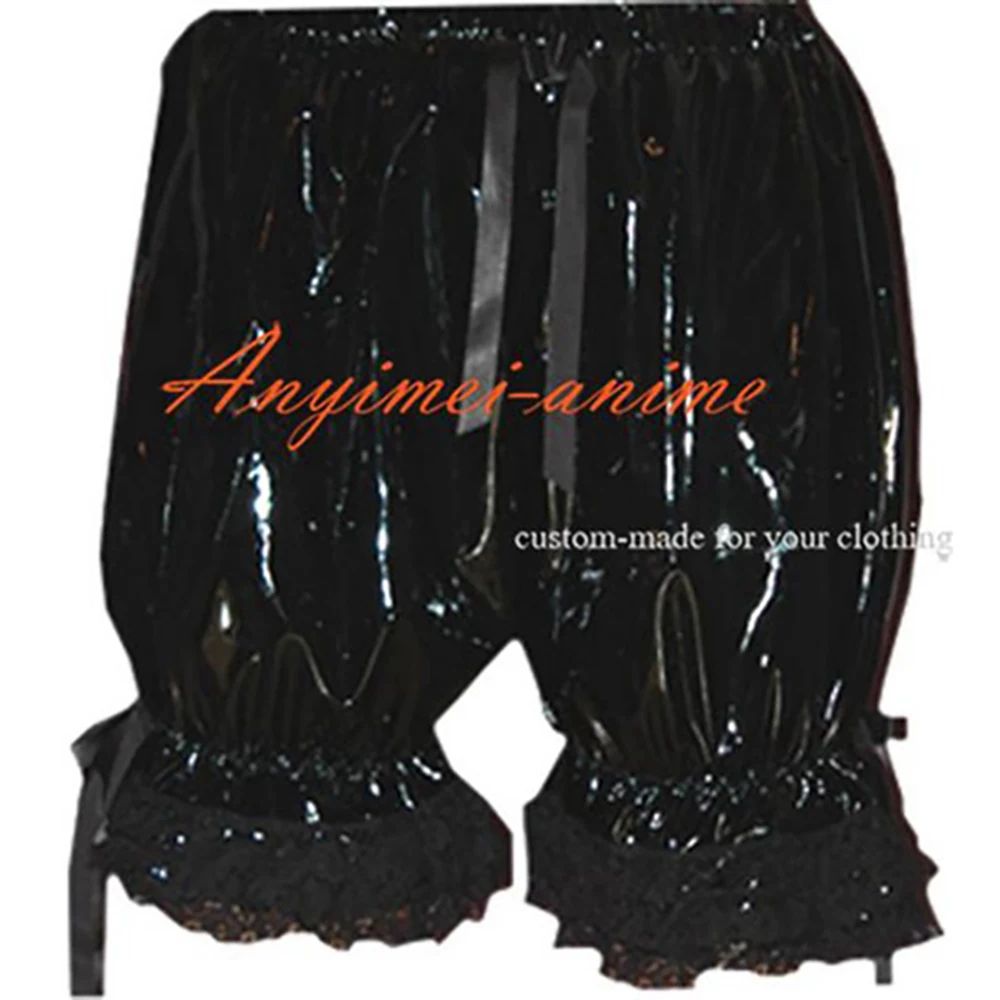 Fond cosplay erwachsene sexy cross dressing sissy maid kurz gothic lolita punk schwarz schwer pvc bloomers höschen cd/tv [ck917]