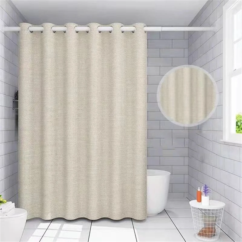 Shower Curtain, Thickened Mildewproof Waterproof Bath Curtain Solid Color Bathroom Decor