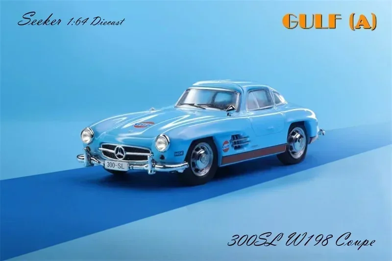 Seeker 1:64 300SL W198 Coupe Blue A / B Diecast Model Car