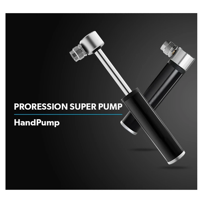 Black Mini Portable Bicycle Pump Aluminum Alloy Pump Basketball Aluminum Alloy Mini Portable Bicycle Pump