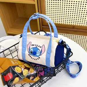 Stitch Canvas Bucket Beautiful Cartoon Bag Casual Bag All-Match Crossbody Portable Bag Anime Anime Tote Fashion Women's Backpacks 12 Main Sales Backpack Anime - №1