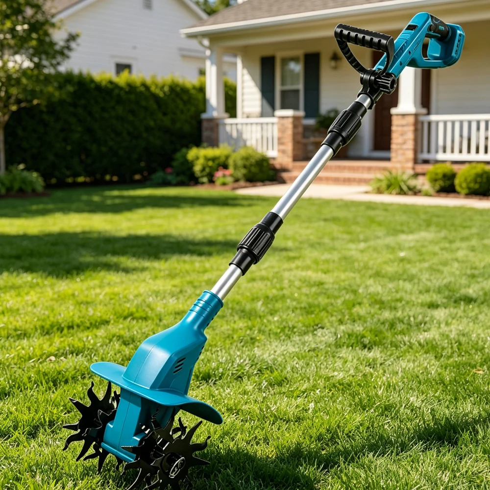 Cultivador Inalámbrico para Batería de Litio Makita Serie 18V, Rotocultivador sin Escobillas para Aflojar la Tierra, Cultivo de Jardín, Césped y Patio