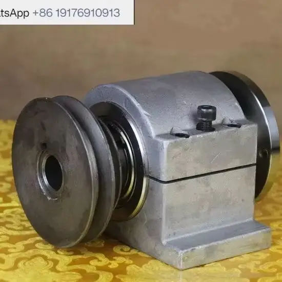 Lathe spindle high strength lathe head assembly with flange tapered bearing